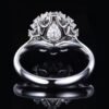 Luncy Jewelry 18k While Gold 1.55ct Unheated Purple Sapphire with Diamonds Jewellery Both of Ring and Pendant Can Be Used