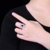 微信图片_20250505151747 Luncy Jewelry 18k While Gold 1.74ct Unheated Royal Blue Sapphire with Diamonds Jewellery Both of Ring and Pendant Can Be Used
