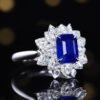 微信图片_20250505152928 Luncy Jewelry 18k While Gold 2.86ct Emerald Cut Natural Sri Lanka Sapphire with Diamonds Jewellery Ring for Engagement