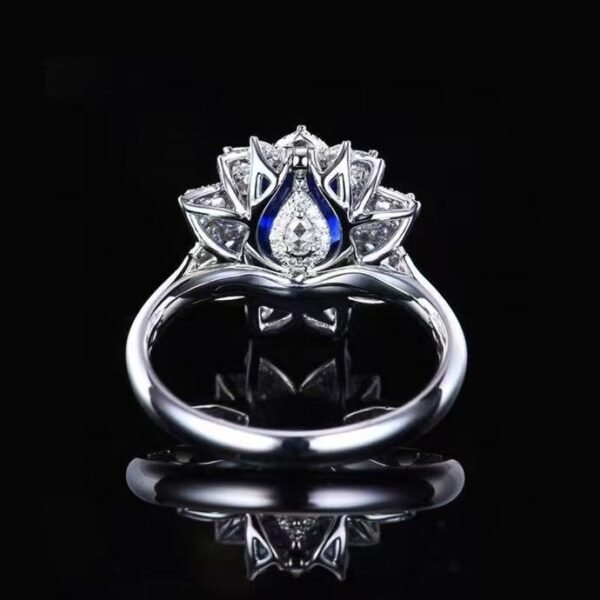 微信图片_20250505152938 Luncy Jewelry 18k While Gold 2.86ct Emerald Cut Natural Sri Lanka Sapphire with Diamonds Jewellery Ring for Engagement