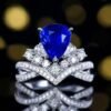 微信图片_20250505154441 Luncy Jewelry 18k While Gold 2.84ct Pear Cut Unheated Royal Blue Sapphire with Diamonds Jewellery Ring for Wedding and Parties