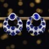 微信图片_20250505160232 Custom Luncy Jewelry 18k White Gold 7.12ct Natural Sapphire Stud Earrings with Diamonds Jewellery for Parties to Women