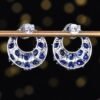 微信图片_20250505160247 Custom Luncy Jewelry 18k White Gold 7.12ct Natural Sapphire Stud Earrings with Diamonds Jewellery for Parties to Women