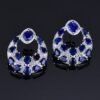 微信图片_20250505160250 Custom Luncy Jewelry 18k White Gold 7.12ct Natural Sapphire Stud Earrings with Diamonds Jewellery for Parties to Women