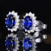 微信图片_20250505161812 Luncy Jewelry 18k Gold 0.99ct Oval Cut Natural Royal Blue Sapphire with Diamonds Jewellery Earrings for Gift to Women