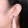 微信图片_20250505161825 Luncy Jewelry 18k Gold 0.99ct Oval Cut Natural Royal Blue Sapphire with Diamonds Jewellery Earrings for Gift to Women