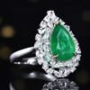 微信图片_20250513164343 SGARIT OEM Design Fine Jewelry 18k Gold 2.53ct Pear Cut Natural Emerald Ring with Diamonds Jewellery Have GRC for Women
