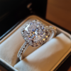Manufacturer Custom Dropshipping Fine Jewelry GRA 14K Gold 3ct Cushion Cut VVS Moissanite Diamond Jewellery Engagement Ring