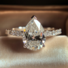 微信图片_20250516113710 Manufacturer Custom Dropshipping Fine Jewelry GRA 14K While Gold 3ct Pear Cut VVS Moissanite Diamond Jewellery Engagement Ring