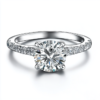Manufacturer Custom Dropshipping Fine Jewelry GRA 14K Gold 3ct Round Brilliant Cut VVS Moissanite Diamond Jewellery Ring