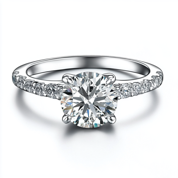 Manufacturer Custom Dropshipping Fine Jewelry GRA 14K Gold 3ct Round Brilliant Cut VVS Moissanite Diamond Jewellery Ring