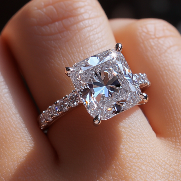 微信图片_20250516151954 Manufacturer Custom Dropshipping Fine Jewelry GRA 14K Gold 3ct Radiant Cut VVS Moissanite Diamond Jewellery Engagement Ring