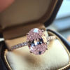 微信图片_20250516160733 Manufacturer Custom Dropshipping Fine Jewelry GRA 14K White Gold 3ct Oval Cut VVS Pink Moissanite Diamond Jewellery Ring