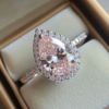 微信图片_20250516171007 Manufacturer Custom Dropshipping Fine Jewelry GRA 14K Gold 3ct Pear Cut VVS Pink Moissanite Diamond Jewellery Engagement Ring
