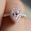 微信图片_202505161710071 Manufacturer Custom Dropshipping Fine Jewelry GRA 14K Gold 3ct Pear Cut VVS Pink Moissanite Diamond Jewellery Engagement Ring